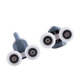 8 x Twin Bottom Top Shower Door Rollers Pulleys Wheels Runners Bathroom Double Wheel