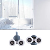 8 x Twin Bottom Top Shower Door Rollers Pulleys Wheels Runners Bathroom Double Wheel