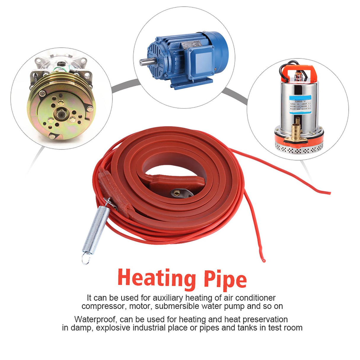 75W 220V Multipurpose Heater Strip Pipe Conditioner Compressor Wine Beer Brew Heating Belt