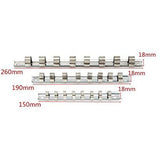 Carbon Steel 8 Socket Rack Storage Divider Rail Tray Holder Shelf Stand Tool Organizer (1/4")
