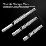 Carbon Steel 8 Socket Rack Storage Divider Rail Tray Holder Shelf Stand Tool Organizer (1/4")