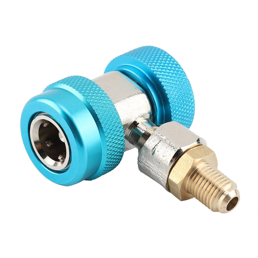 R134A/C Low High Quick Connector Air Conditioning Coupler Adapter Extractor Valve Core (Blue)