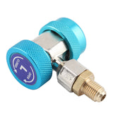 R134A/C Low High Quick Connector Air Conditioning Coupler Adapter Extractor Valve Core (Blue) - Rear View