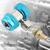 R134A/C Low High Quick Connector Air Conditioning Coupler Adapter Extractor Valve Core (Blue) - Close-Up Angle