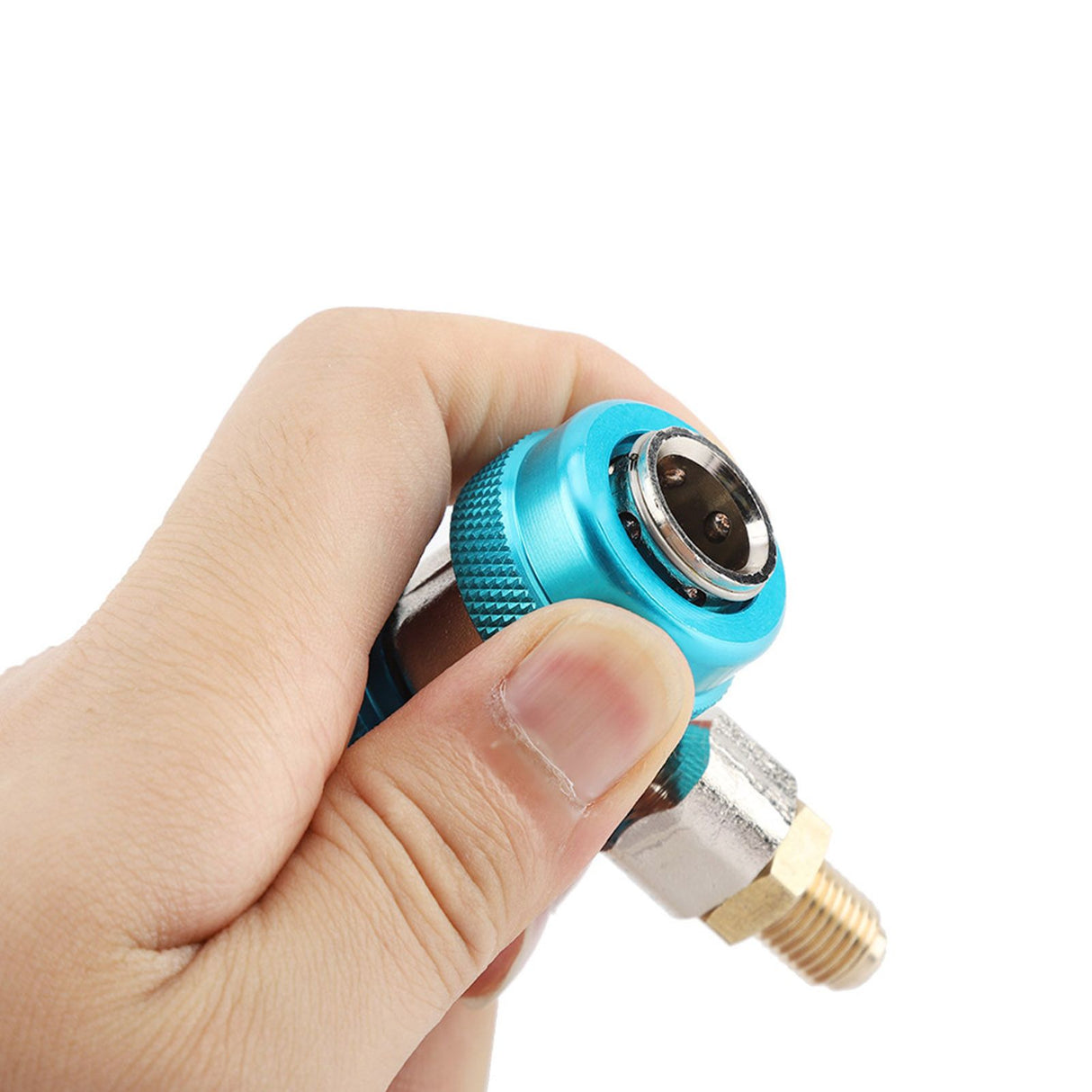 R134A/C Low High Quick Connector Air Conditioning Coupler Adapter Extractor Valve Core (Blue)
