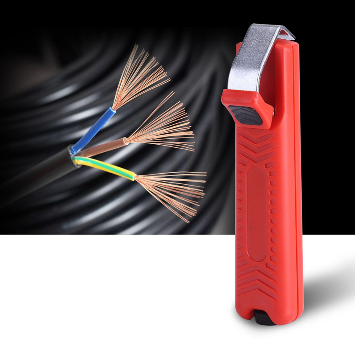 8-28mm Mini Knife Wire Stripper Stripping Cutter Plier Crimping Tool for PVC Rubber Cable