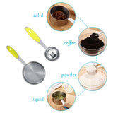 Ejoyous 10 Pieces Stainless Steel Measuring Cups and Spoons with Silicone Handle Grip Kitchen M - Rear View