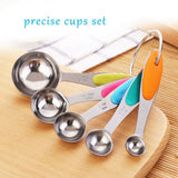 Ejoyous 10 Pieces Stainless Steel Measuring Cups and Spoons with Silicone Handle Grip Kitchen M