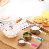 Ejoyous 10 Pieces Stainless Steel Measuring Cups and Spoons with Silicone Handle Grip Kitchen M - Extra Image