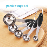 Ejoyous 10 Pieces Stainless Steel Measuring Cups and Spoons with Silicone Handle Grip Kitchen M