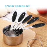 Ejoyous 10 Pieces Stainless Steel Measuring Cups and Spoons with Silicone Handle Grip Kitchen M