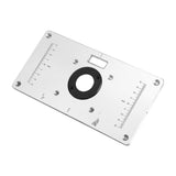 235*120*8mm Aluminum Router Table Insert Plate with 4 Rings and Screws for Woodworking Benches