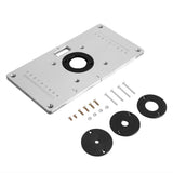 235*120*8mm Aluminum Router Table Insert Plate with 4 Rings and Screws for Woodworking Benches - Extra Image