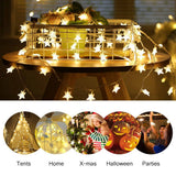 Battery Operated Led String Lights Ejoyous 6m 19ft 40 star Shape LED Lights Fairy Decorative Li - 45-Degree Angle