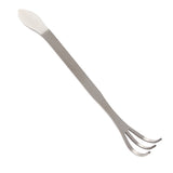 24CM Stainless Steel 3 Tines Plants Pot Rake Gardening Cultivator Soil Farming Tools - Front View