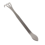 24CM Stainless Steel 3 Tines Plants Pot Rake Gardening Cultivator Soil Farming Tools - Rear View