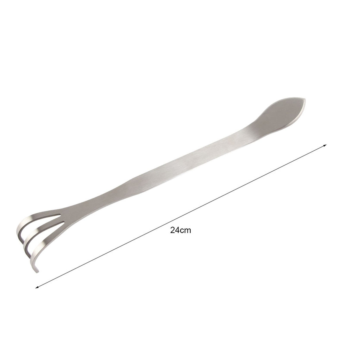 24CM Stainless Steel 3 Tines Plants Pot Rake Gardening Cultivator Soil Farming Tools