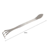 24CM Stainless Steel 3 Tines Plants Pot Rake Gardening Cultivator Soil Farming Tools