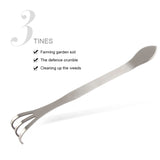 24CM Stainless Steel 3 Tines Plants Pot Rake Gardening Cultivator Soil Farming Tools - Extra Image