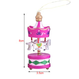 Wooden Carousel Horse Orament Merry Go Round Christmas Room Decoration Kids Gift - Close-Up Angle