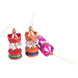 Wooden Carousel Horse Orament Merry Go Round Christmas Room Decoration Kids Gift - Extra Image