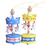Wooden Carousel Horse Orament Merry Go Round Christmas Room Decoration Kids Gift - Extra Image