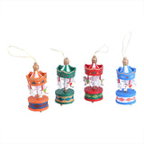 Wooden Carousel Horse Orament Merry Go Round Christmas Room Decoration Kids Gift - Extra Image