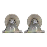 2pcs 2" V Type Wheel Track Rail W/ Bracket Sliding Gate Roller Steel