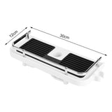 ABS Shower Rod Storage Shelf Organizer Tray Holder Practical Bathroom Accessory