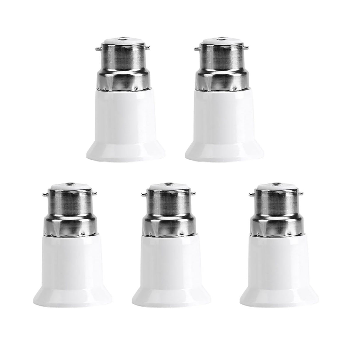5pcs B22 Male to E27 Female Socket Base Bulb Adapter Converter Lamp Holders