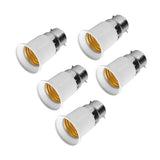 5pcs B22 Male to E27 Female Socket Base Bulb Adapter Converter Lamp Holders - Side View