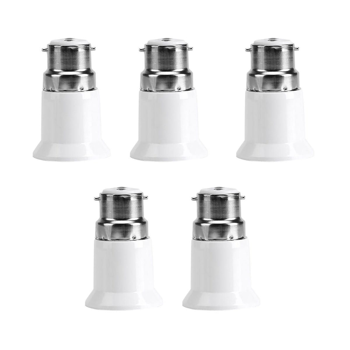 5pcs B22 Male to E27 Female Socket Base Bulb Adapter Converter Lamp Holders