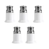 5pcs B22 Male to E27 Female Socket Base Bulb Adapter Converter Lamp Holders