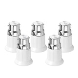 5pcs B22 Male to E27 Female Socket Base Bulb Adapter Converter Lamp Holders - 45-Degree Angle