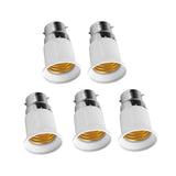 5pcs B22 Male to E27 Female Socket Base Bulb Adapter Converter Lamp Holders