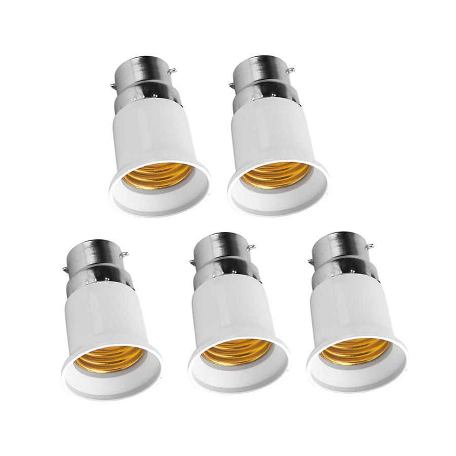 5pcs B22 Male to E27 Female Socket Base Bulb Adapter Converter Lamp Holders