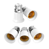 5pcs B22 Male to E27 Female Socket Base Bulb Adapter Converter Lamp Holders - Low Angle