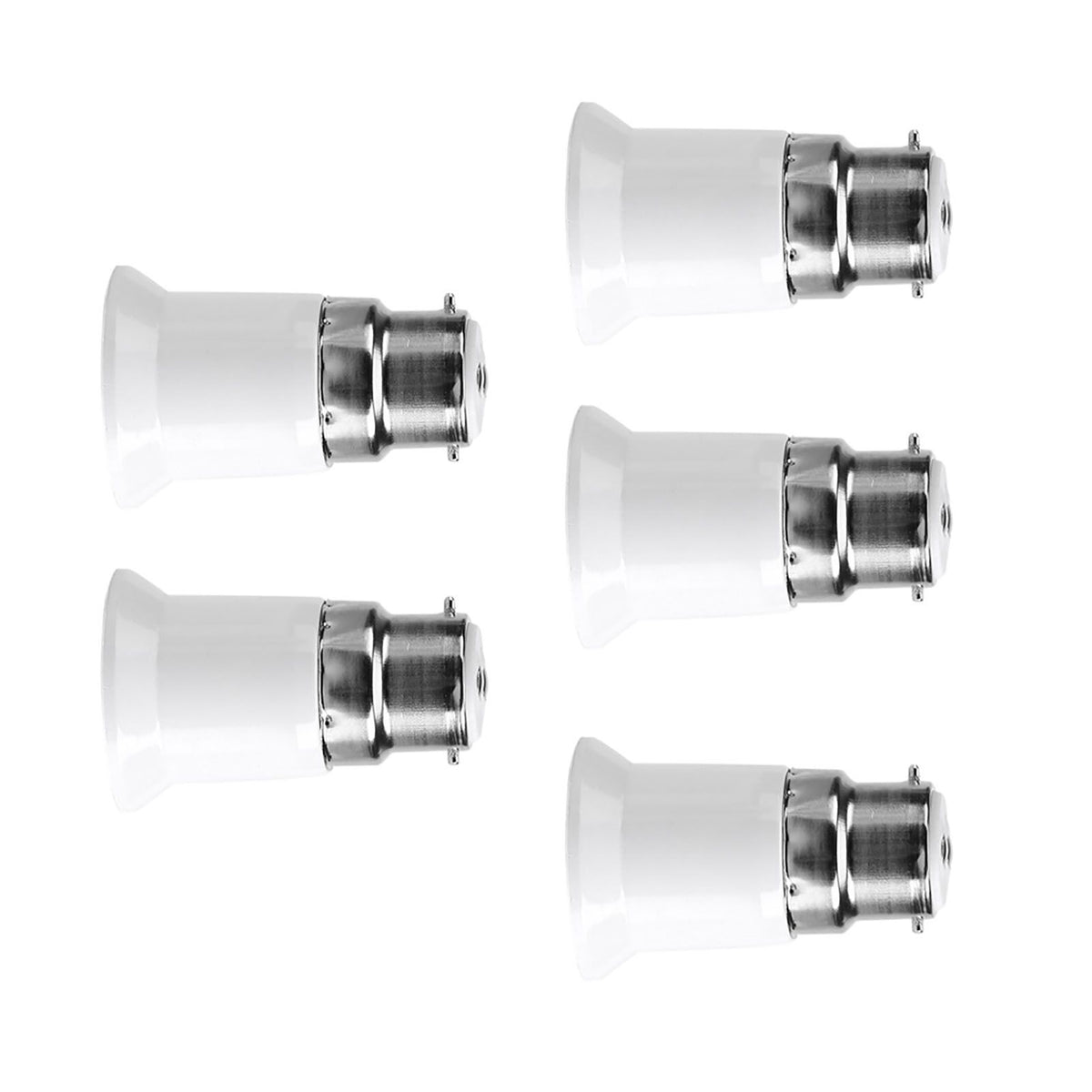 5pcs B22 Male to E27 Female Socket Base Bulb Adapter Converter Lamp Holders