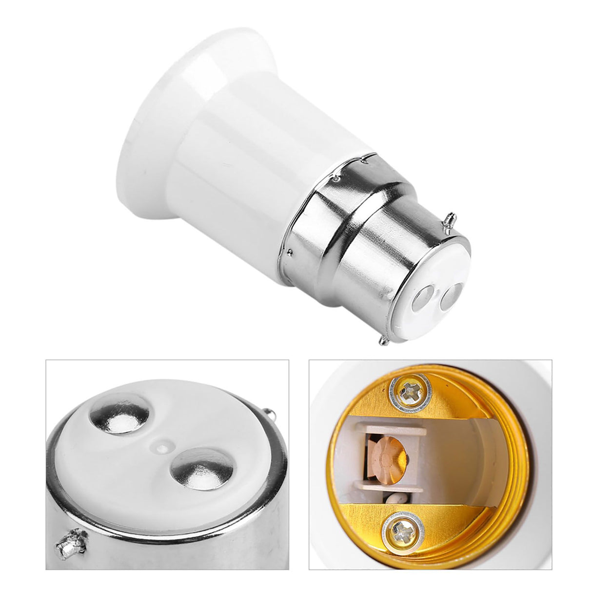 5pcs B22 Male to E27 Female Socket Base Bulb Adapter Converter Lamp Holders