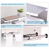 Wall Mounted SUS 304 Stainless Steel Double Roll Toilet Paper Holder, Dual Paper Tissue Roll