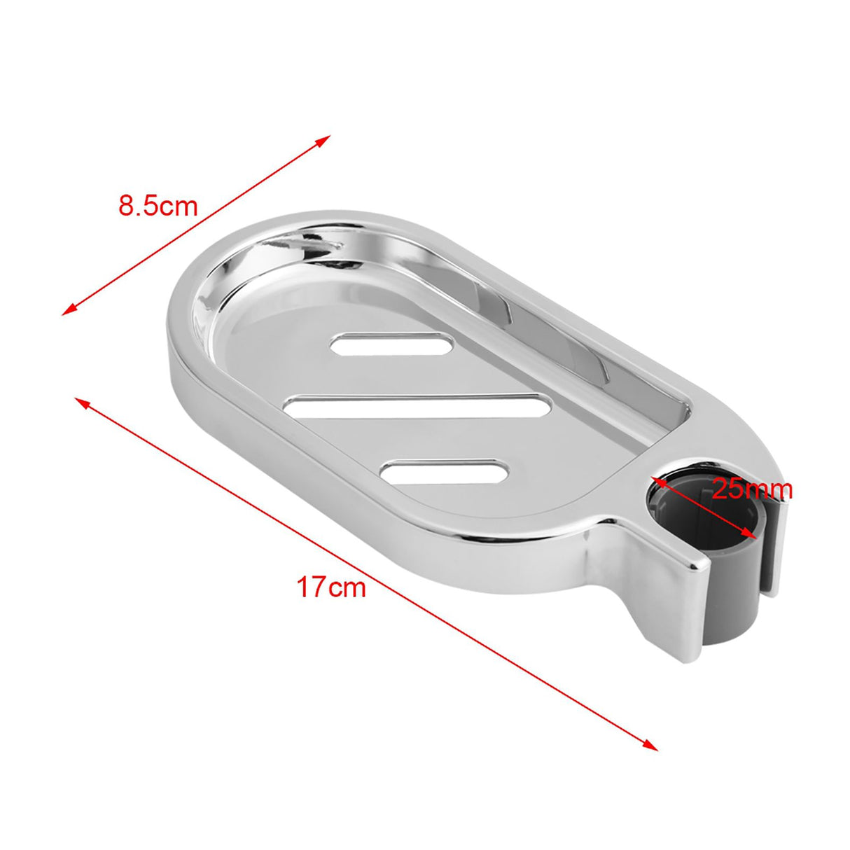 ABS Soap Dish Holder Adjustable Shower Rod Slide Practical Bathroom Gadget