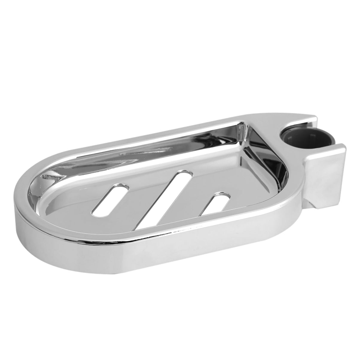ABS Soap Dish Holder Adjustable Shower Rod Slide Practical Bathroom Gadget