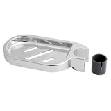 ABS Soap Dish Holder Adjustable Shower Rod Slide Practical Bathroom Gadget