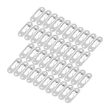 40 Pcs Silver Tone Metal Keyhole Hanger Fasteners for Picture Frames Hang Wall Indoor