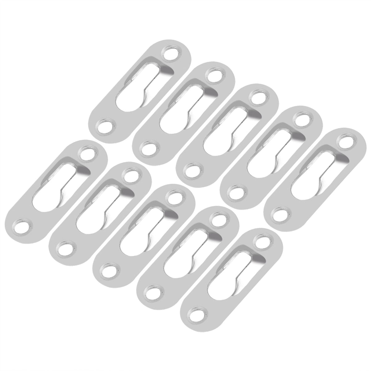 40 Pcs Silver Tone Metal Keyhole Hanger Fasteners for Picture Frames Hang Wall Indoor