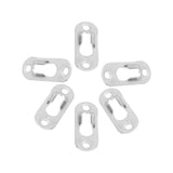 40 Pcs Silver Tone Metal Keyhole Hanger Fasteners for Picture Frames Hang Wall Indoor - Side View