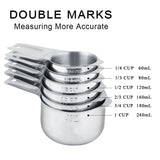 Measuring Cups and Measuring Spoons Set Ejoyous 304 Stainless Steel 13 Pieces Kitchen Measuring - 45-Degree Angle