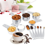 Measuring Cups and Measuring Spoons Set Ejoyous 304 Stainless Steel 13 Pieces Kitchen Measuring - Extra Image