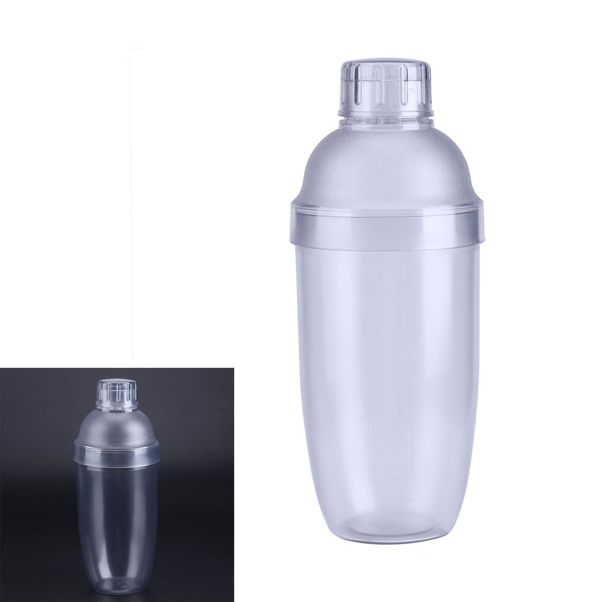 Anti leakage Transparent PC Resin Milk Tea Cocktail Drink Shaker Bar Tool 700cc