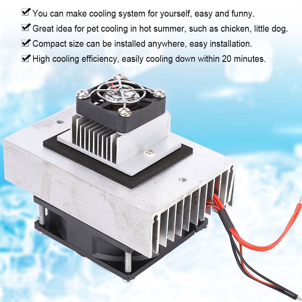 1Pcs DC12V Semiconductor Fridge/Refrigeration Cooling System DIY Kit Mini Air Conditioner